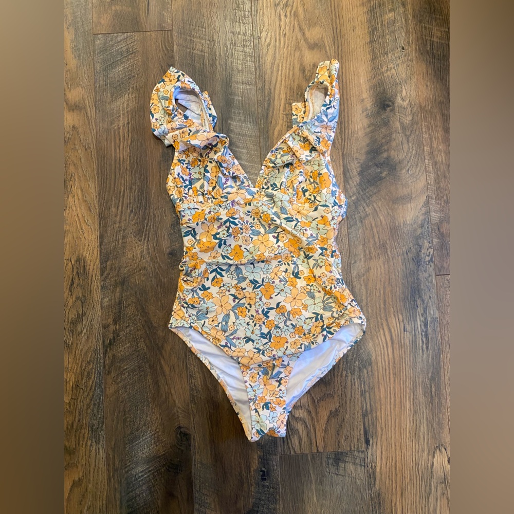 Floral Ruffle One-Piece Swimsuit